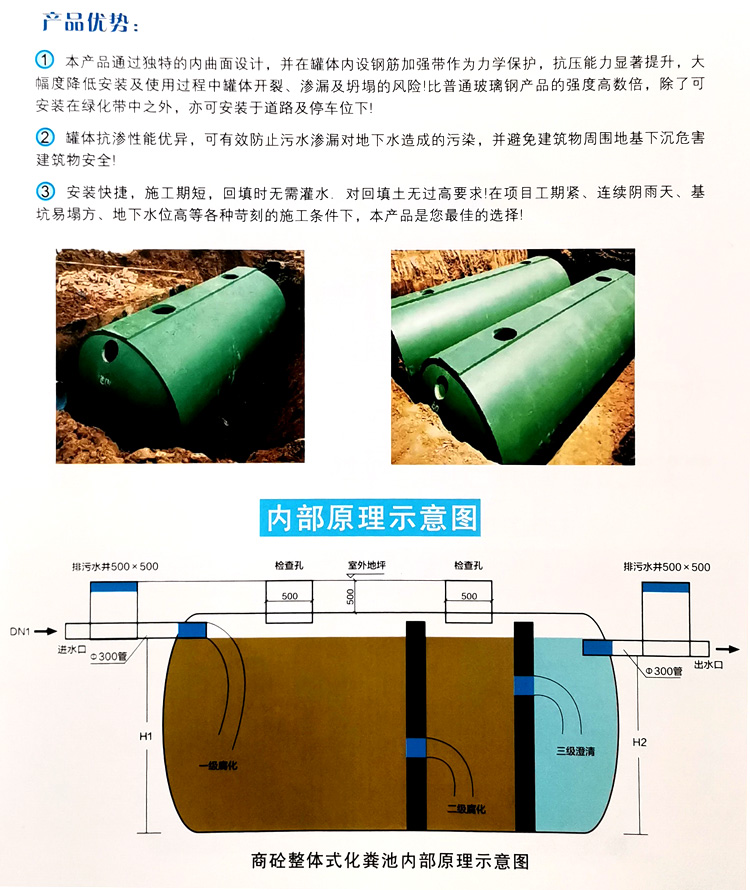 大方玻璃钢化粪池
